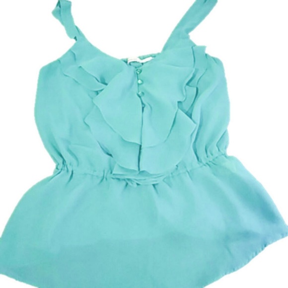 Poetry Tops - Chiffon Green tank top by Poetry SZ L